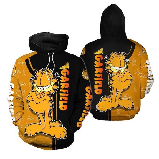 Custom Garfield 3D Hoodie, Christmas Gift Outfit, Toothless AOP Unisex Hoodie