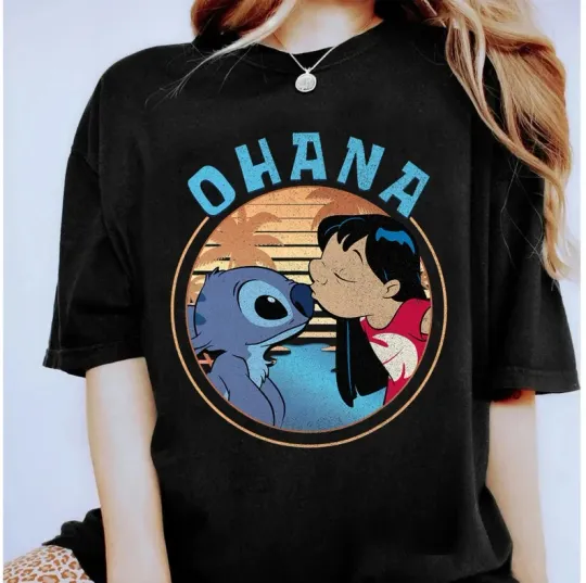 Discover Disney Lilol Stitch Stitch Ohana Portrait Disney Lilo Emotions T-shirt 2025