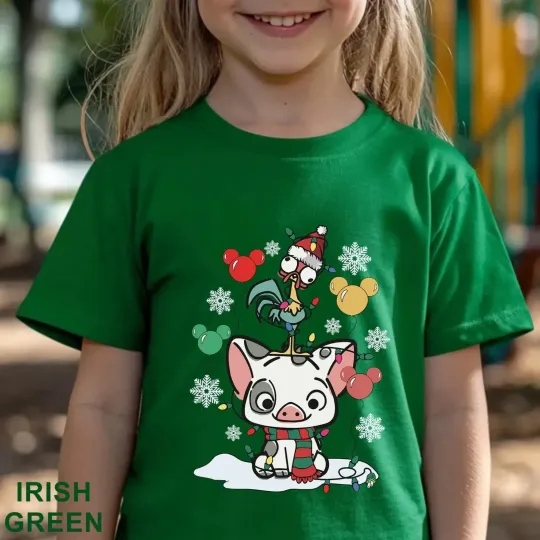 Discover NEW T-Shirt 2026 Moana Heihei Pua Disney Family Shirt Holiday Tee