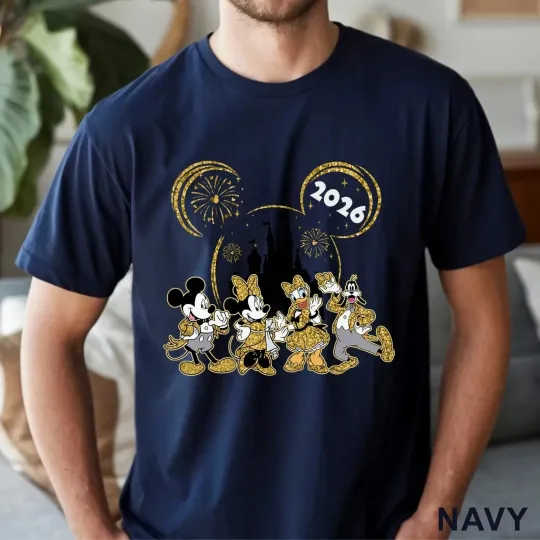 Discover Disney Happy New Year 2026 Shirt, Mickey Crew Happy New Year Party Shirt