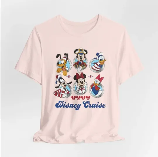 Discover Disney Cruise 2026 TShirt Mickey and Friends Porthole Graphic Vacation For Adult