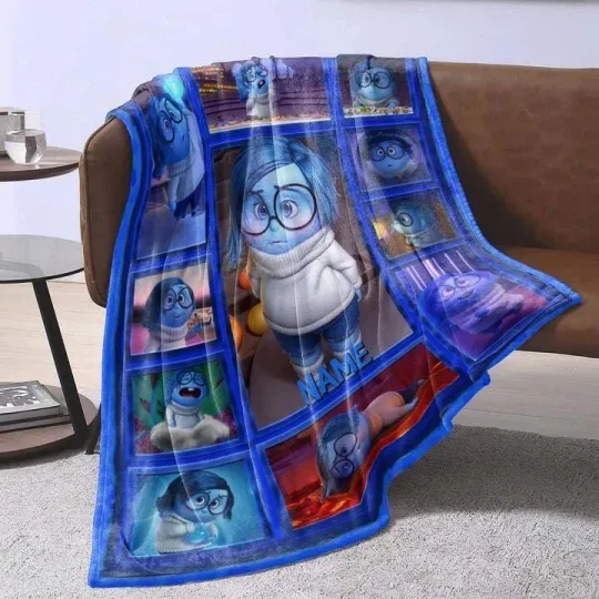 Discover Personalized Disney Sadness Inside Out Fleece Blanket