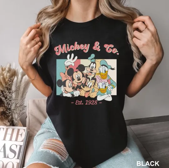 Discover Disney Vintage Mickey and Co Shirt, Comfort Colors Disney Shirt, Disney Family