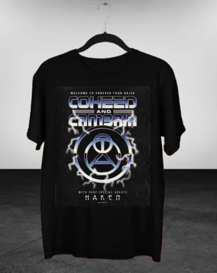 Discover Coheed and Cambria Band Welcome To Forever Tour T Shirt Full Size Reprint