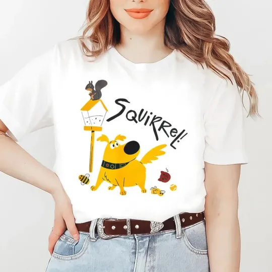 Discover Dug Days Squirrel Bird Feeder Up Disney Dad T-Shirt