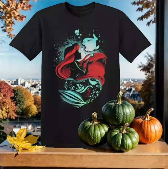 Discover Disney The Little Mermaid Black T-shirt