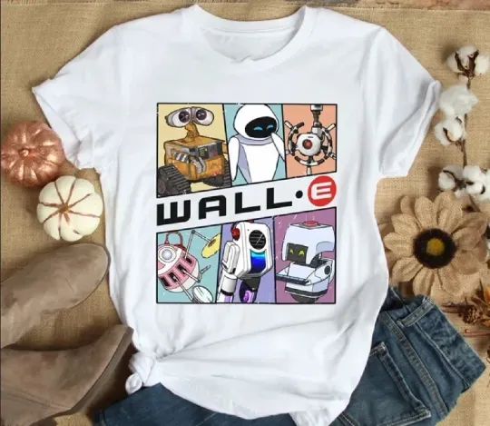 Discover Disney Wall-E And Eve Vintage Captain B T-Shirt