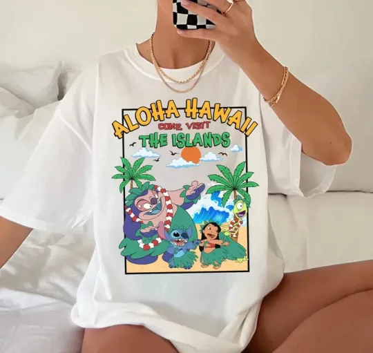 Discover Disney Lilol Stitch Stitch Disney 5 Lilo Visit The Islands T-shirt