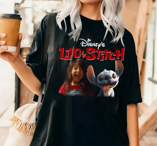 Discover Disney Lilo & Stitch Stitch Aloha Watercolor Stitch Magical Kingdom T-shirt