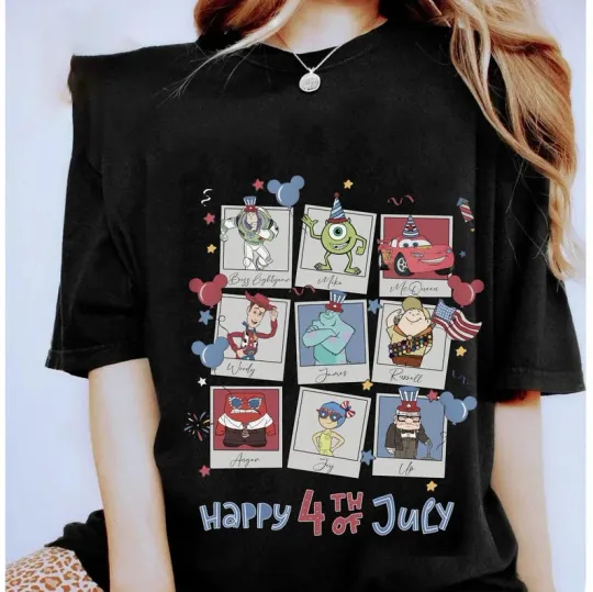 Discover Disney Pixar Happy 4Th Of July  T-Shirt