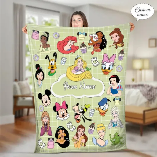 Discover Personalized Disney Characters Mickey & Friends Fleece Blanket
