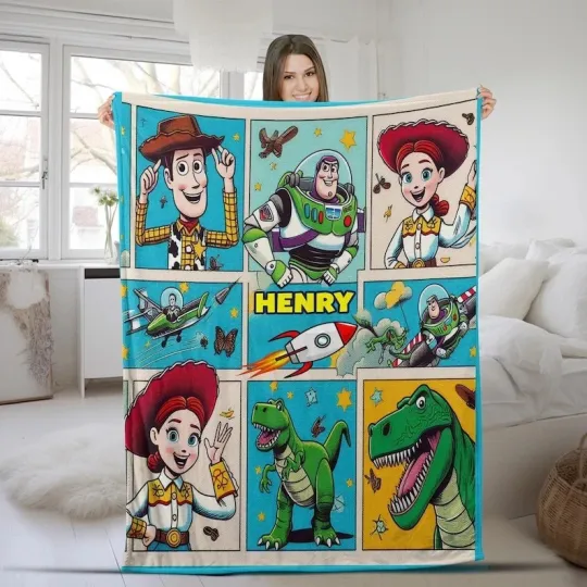 Discover Personalized Toy Story Characters To Infinity & Beyond Fleece Blanket