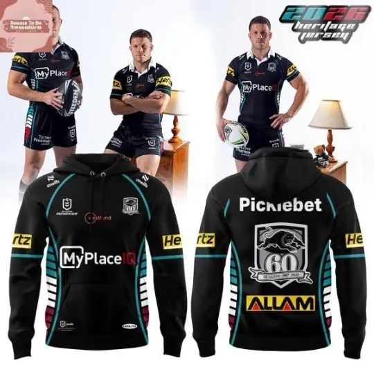 Discover Penrith Panthers Mens 2026 All Over Print 3D Hoodie