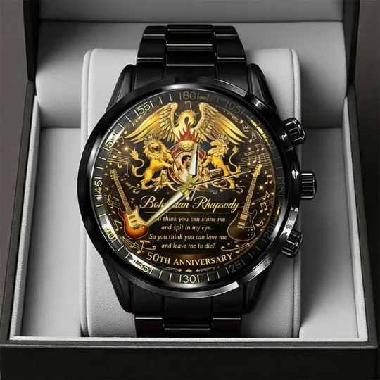 Discover Freddie Mercury 50th Anniversary Black Stainless Steel Watch