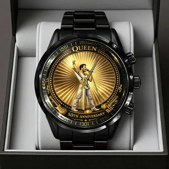 Discover Freddie Mercury 50th Anniversary Black Stainless Steel Watch
