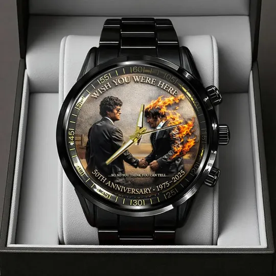 Pink Floyd 60th Anniversary Black Stainless Steel Watch