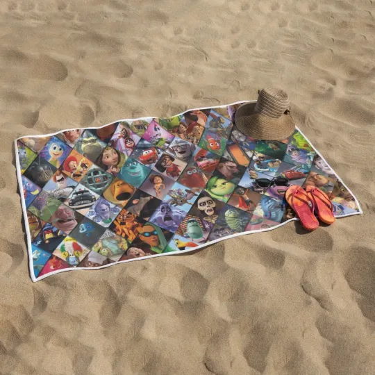 Discover Disney Pixar Movies Cartoon Beach Towel Rectangular Bath & Swim Towel