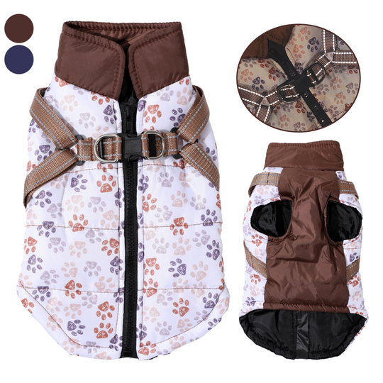 Discover Waterproof Pet Clothing For Winter Warm Dog Vest Coat With Harness Zipper Reflective Pets Jacket For Small Medium Dogs Yorkshire