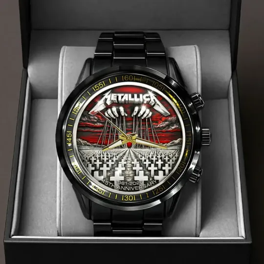 Discover Metallic 45th Anniversary Black Stainless Steel Watch