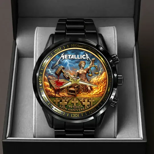 Discover Metallic 45th Anniversary Black Stainless Steel Watch