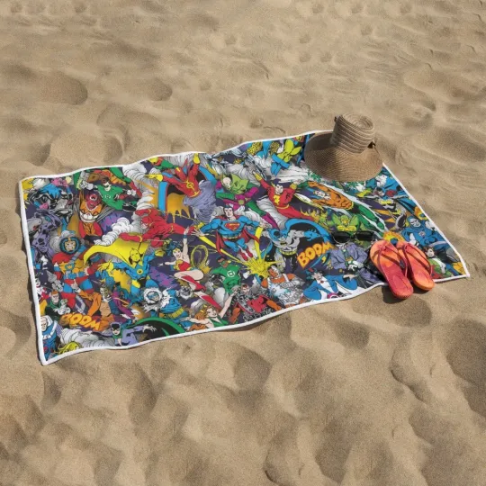 Discover Justice League DC Heroes Rectangular Beach Towel