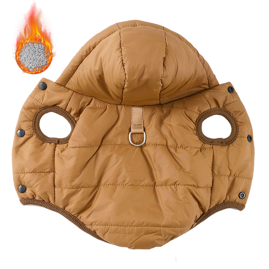 Discover Warm Fleece Pet Hoodies With D-ring Waterproof Dog Jacket For Winter Windproof Pets Coat For Small Medium Dogs Pug Bulldog Parka