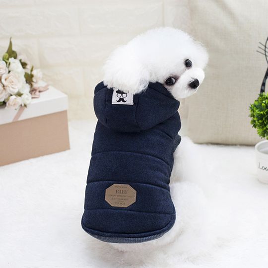 Discover Autumn Winter Pet Dog Clothes for Small Medium Dogs Cats Windproof Cozy Puppy Soft Solid Coat Jacket Bulldog Pug French Outfit