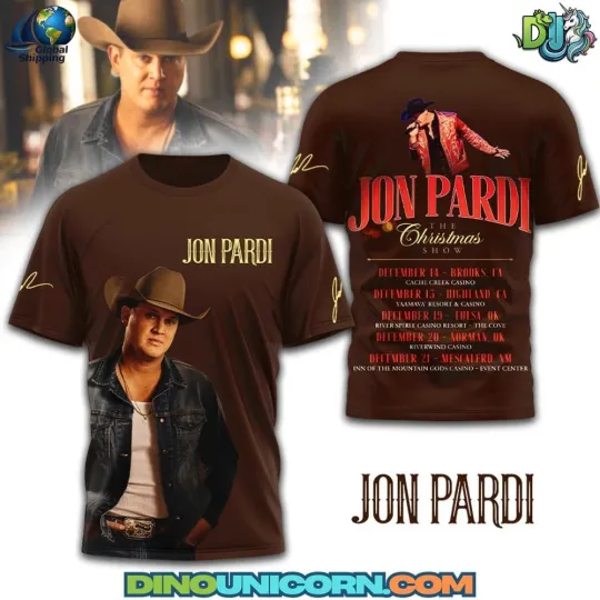 Discover Jon Pardi Christmas Show Tour T-Shirt – Country Western Tee