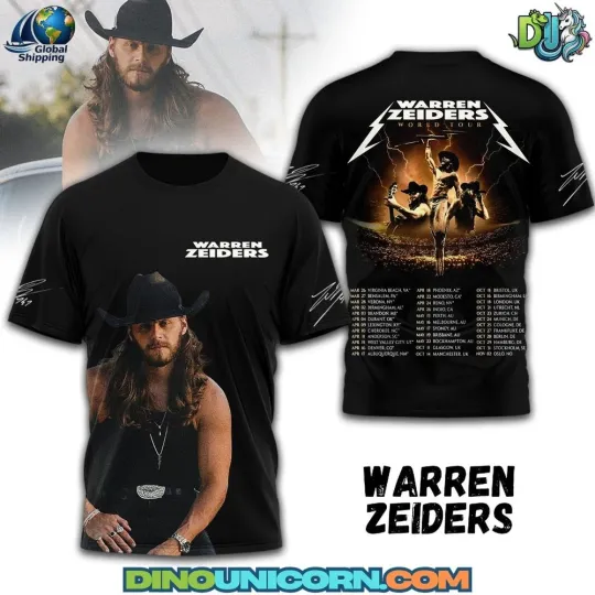 Warren Zeiders T-shirt for Outlaw Country Rock Fans