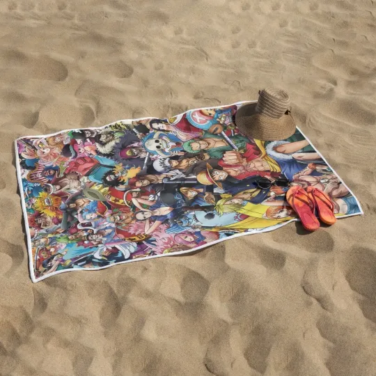 Discover One Piece Characters Print Rectangular Beach Towel Bath Towel Swim Surf