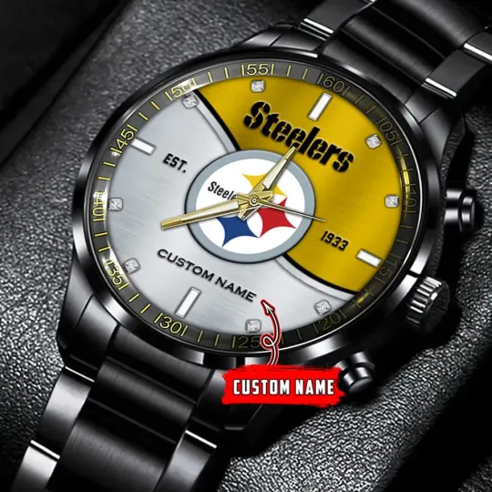 Discover Pittsburgh Team Steeler Football Stainless Steel Watch
