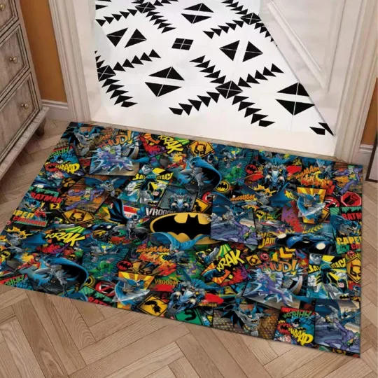 Discover DC Comics Batman Collage Doormat with Non-slip Backing