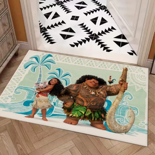 Discover Disney Princess Moana Doormat Rug with Non-slip Backing