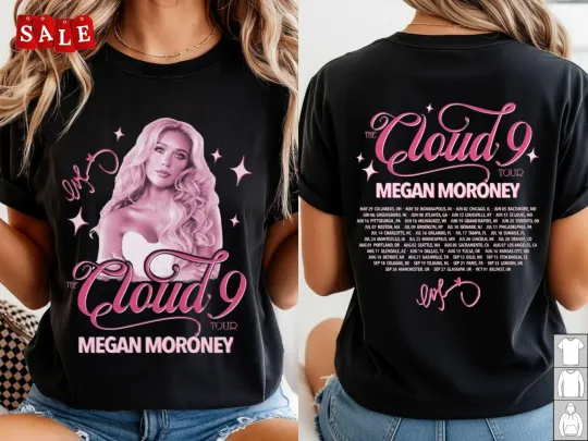 Discover New Megan Moroney Cloud 9 Tour 2026 Gift For Fans Unisex S-5XL Shirt UH1981