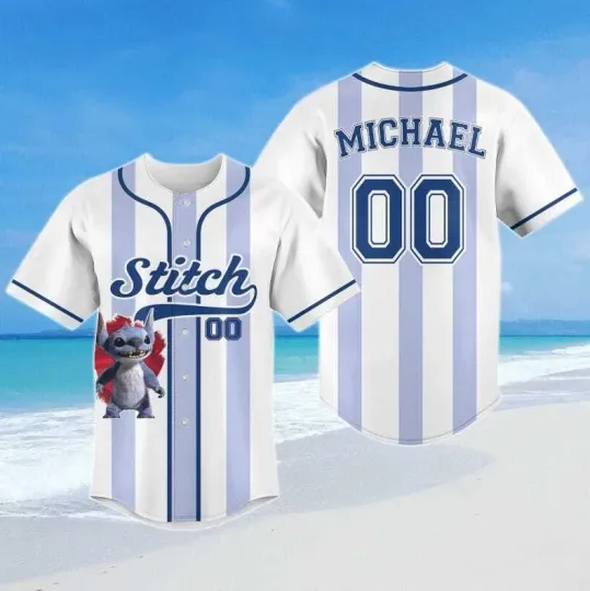 Discover Personalized Stitch Live Action Lilo And Stitch 2025 Baseball Jersey Shirt
