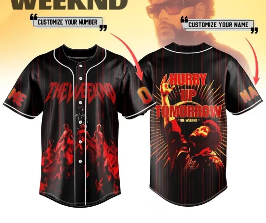 Discover Weeknds Hurry Up Tomorrow Personalized Baseball Jersey