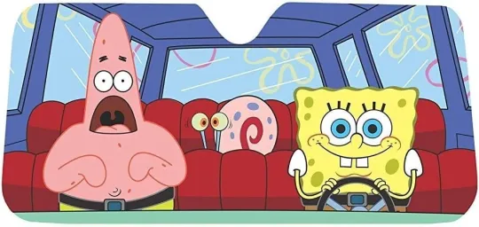 Discover Surreal Entertainment Spongebob Car Shade Standard Car Sun Shade Windshield