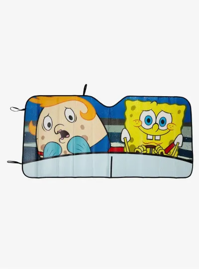Discover SpongeBob SquarePants Mrs. Puff Accordion Sunshade Car Sun Shade Windshield