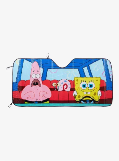 Discover SpongeBob SquarePants Mrs. Puff Accordion Sunshade Car Sun Shade Windshield