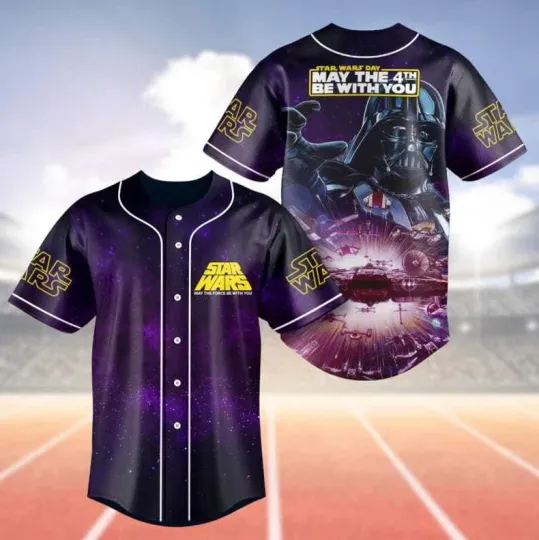 Discover Star Wars Day Darth Vader May The 4th Be With You Baseball Jersey Shirt