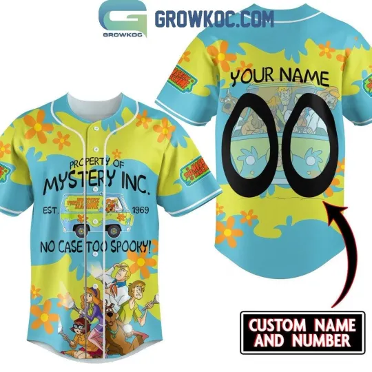 Scooby Doo Property Of Mystery Inc. No Case To Sppoky Baseball Jersey