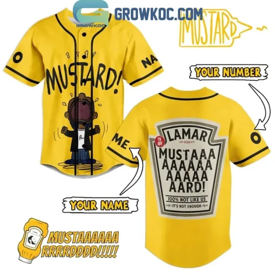 Kendrick Lamar Mustard Not Like Us Not Enough Personalized Baseball Jersey