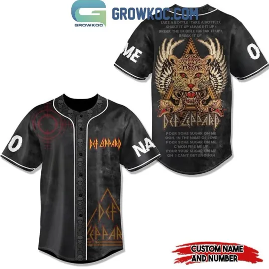 Def Leppard Take A Bottle Shake It Up Personalized Baseball Jersey