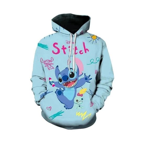 Happy Stitch Tis The Season To Be Jolly Ohana Hoodie, Lilo and Stitch Fan Gift, AOP Unisex Hoodie