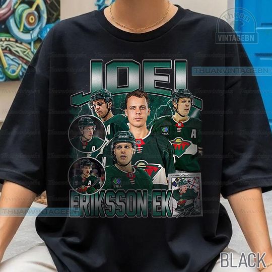 Discover Vintage Joel Eriksson Ek shirt, Joel Eriksson Ek Tee, Comfort colors Joel Eriksson Ek Tee, Bootleg Rap tee, Minnesota Youth Hockey Tee