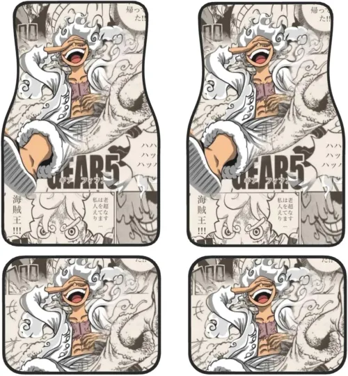 Discover One Piece Luffy Gear 5 Floor Mat Car Accessories Anime One Piece