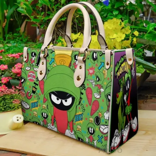 Personalized Marvin Leather Bag Gift Looney Tunes Leather Handbag