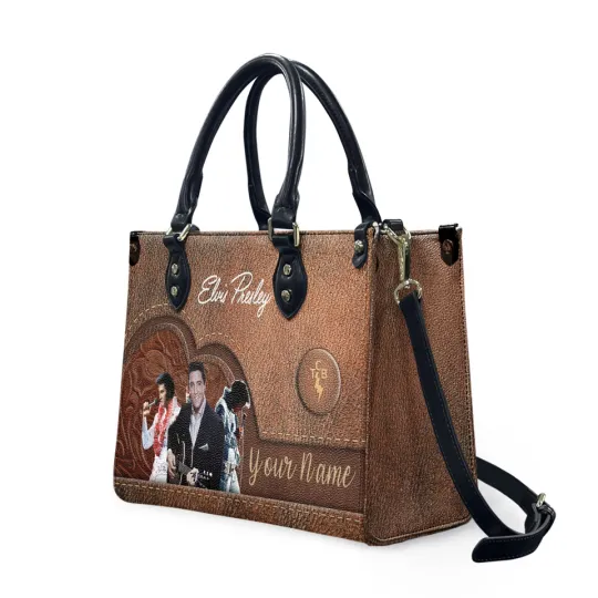 Discover Personalized Elvis Presley Leather Bag, Lovers Elvis Women's Leather Bag Gift