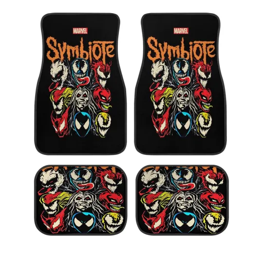 Discover Car Accessories-Venom Mar.vel Car Floor Mats Set-Gift For Kids/Friends