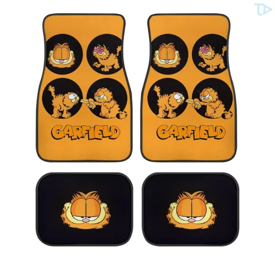 Car Accessories-Garfield Car Floor Mats Set-Gift For Kids/Friends